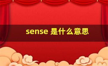 sense 是什么意思